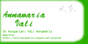 annamaria vali business card